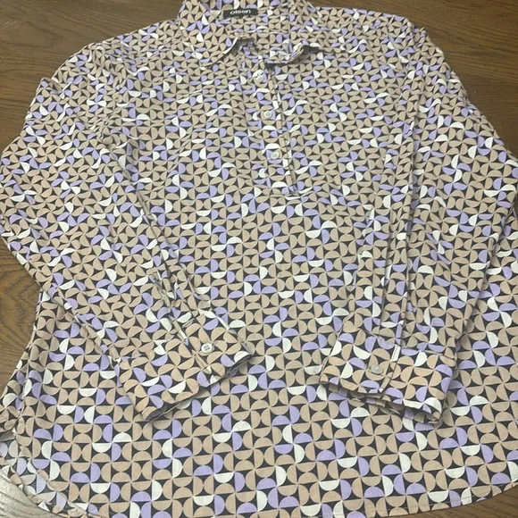 OLSEN Geometric Patterned Shirt - Picture 10 of 10